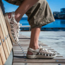 Calzado Sandalias KEEN Uneek All Gender Leather Henrik Vibskov Sneaker Tangerine Cream