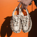 Calzado Sandalias KEEN Uneek All Gender Leather Henrik Vibskov Sneaker Tangerine Cream