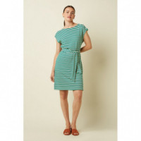 Vestidos Vestido KING LOUIE Manon Chopito Stripe Ultra Green
