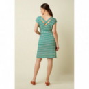 Vestidos Vestido KING LOUIE Manon Chopito Stripe Ultra Green
