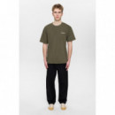 Camisetas Hombre Camiseta ANERKJENDT Akvillads Italien Coffee Forest Night