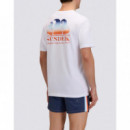 Camisetas Hombre Camiseta SUNDEK New Herbe White