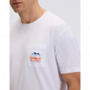 Camisetas Hombre Camiseta SUNDEK New Herbe White