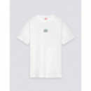 Camisetas Hombre Camiseta SUNDEK Juicy Stripes White