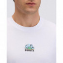 Camisetas Hombre Camiseta SUNDEK Juicy Stripes White