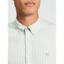 Camisas Camisa BEN SHERMAN Oxford Stripe Sage