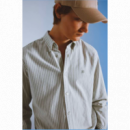 Camisas Camisa BEN SHERMAN Oxford Stripe Sage
