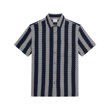 Camisas Camisa BEN SHERMAN Block Geo Jacquard Twilight Denim