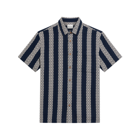 Camisas Camisa BEN SHERMAN Block Geo Jacquard Twilight Denim