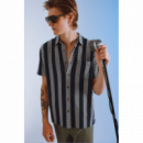 Camisas Camisa BEN SHERMAN Block Geo Jacquard Twilight Denim