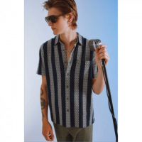 Camisas Camisa BEN SHERMAN Block Geo Jacquard Twilight Denim