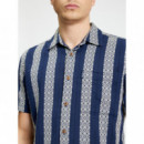 Camisas Camisa BEN SHERMAN Block Geo Jacquard Twilight Denim