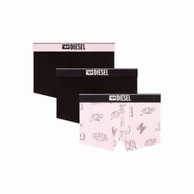 Ropa Interior Pack de 3 Calzoncillos DIESEL Boxers Damien D-box Negro Blanco