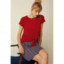 Camisas y Tops Camiseta KING LOUIE Tulum Knot Chili Red