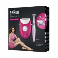 Depiladora BRAUN Silk-épil 3-420 + Mini Afeitadora de Precisión - XM3420