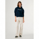 PEPE JEANS Sudadera Baddy Hoodie Azul PL5800001-LUE