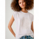 PEPE JEANS Camiseta Blanca PL506111-800