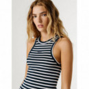Pepe Jeans Camiseta sin mangas de cuello redondo PL5000140-594