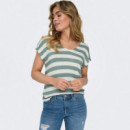 ONLY Camiseta Ligera de Rayas 15252103-4492921