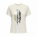 Only Camiseta dibujo frontal 15307292-4735898