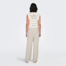 Only Pantalón de lino rayas 15322263-4486634