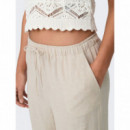 Only Pantalón de lino rayas 15322263-4486634