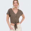 Only Camisa manga corta de lino 15322270-5015261