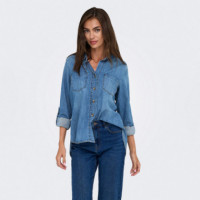 ONLY Camisa Vaquera Bolsillos Frontales 15361370-4888010