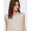 Only Camisa de lino sin mangas 15367416-4943486