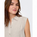 Only Camisa de lino sin mangas 15367416-4943486