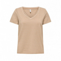 ONLY Camiseta de Rayas con Lurex 15368929-4969159