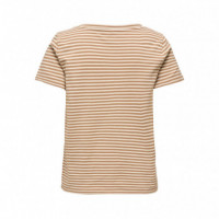 ONLY Camiseta de Rayas con Lurex 15368929-4969159