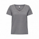 Only Camiseta de rayas con lurex 15368929-5012312