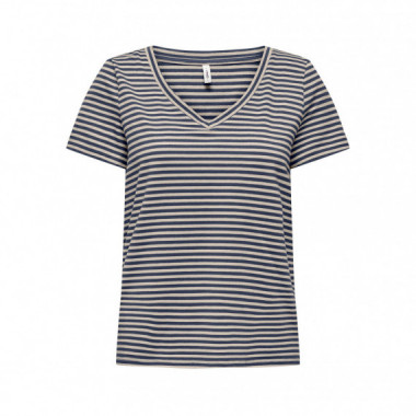 Only Camiseta de rayas con lurex 15368929-5012312