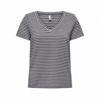 ONLY Camiseta de Rayas con Lurex 15368929-5012312