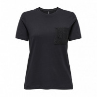 ONLY Camiseta Bolsillo Crochet 15369258-4961862