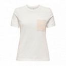 ONLY Camiseta Bolsillo Crochet 15369258-4961861