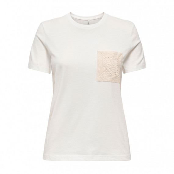 ONLY Camiseta Bolsillo Crochet 15369258-4961861