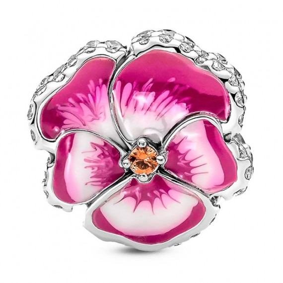 CHARM FLOR PENSAMIENTO ROSA 790777C01