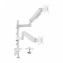 Soporte de Mesa AISENS DT32TSR-441 para Monitor/TV 17-32" con 2 Brazos, Giratorio e Inclinable - Blanco