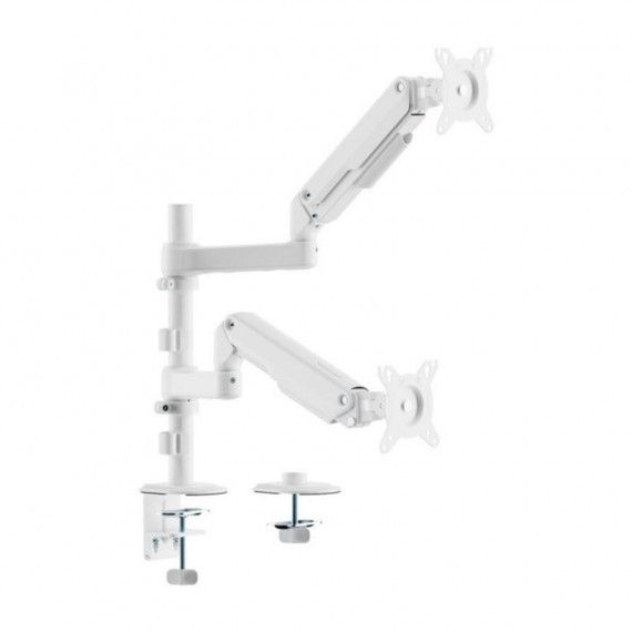 Soporte de Mesa AISENS DT32TSR-441 para Monitor/TV 17-32" con 2 Brazos, Giratorio e Inclinable - Blanco