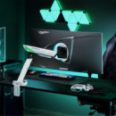 Soporte de Mesa Gaming AISENS DT49TSR-343 para TV/Monitor 17-49" con Brazo Giratorio/Inclinable (hasta 16kg) Blanco