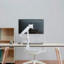 Soporte de Mesa AISENS DT32TSR-437 ECO para TV/Monitor 17-32'' con 1 Brazo Articulado Giratorio e Inclinable Blanco