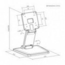 Soporte de Sobremesa AISENS DT27T-443 para Monitor/POS Táctil Inclinable 10-27