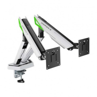 Soporte de Mesa Gaming AISENS DT38TSR-345 para 2 Televisores/Monitores (17-38", 16kg) Blanco