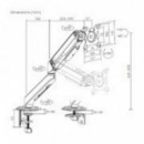 Soporte de Mesa para TV/Monitor AISENS ECO 17-32 pulgadas, 1 Brazo, Giratorio e Inclinable, hasta 9kg, Blanco (DT32TSR-435)