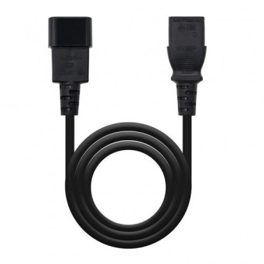 Cable de Alimentaci&oacute;n Nanocable para CPU C13 Hembra a C14 Macho 1.5 Metros