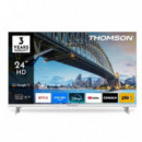 Televisor Smart TV LED HD Thomson 24HE5606W Blanco de 24" con Google TV y 12V