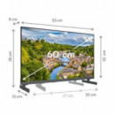 Televisor QLED Thomson de 24 Pulgadas Blanco | HD, Smart TV con Google TV, Wi-Fi, Bluetooth y 12V