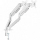 Soporte de Mesa AISENS DT32TSR-439 para Tv/monitor de 17-32" (9KG/BRAZO) 2 Brazos, Giratorio E Inclinable Blanco